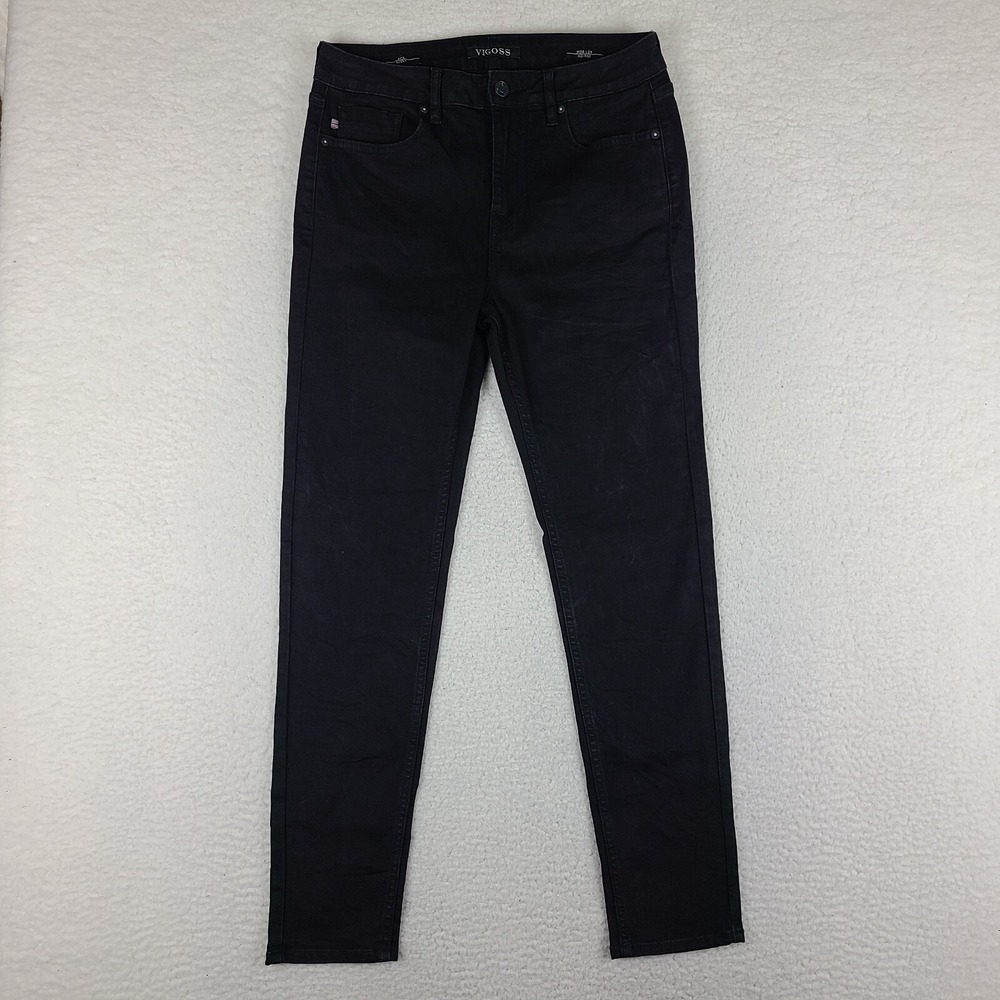 Vigoss Jeans Womens‎ 28x28 Black Faded Wash Ace Skinny High Rise Denim